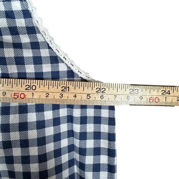 Alexander Rossa Blue Gingham Cotton Nightgown XL Ballet Length Cottagecore - Picture 8 of 11